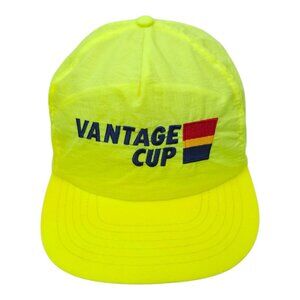 Vantage Cup Nylon Snapback Golf Cap Fluorescent Yellow Trucker Baseball Hat